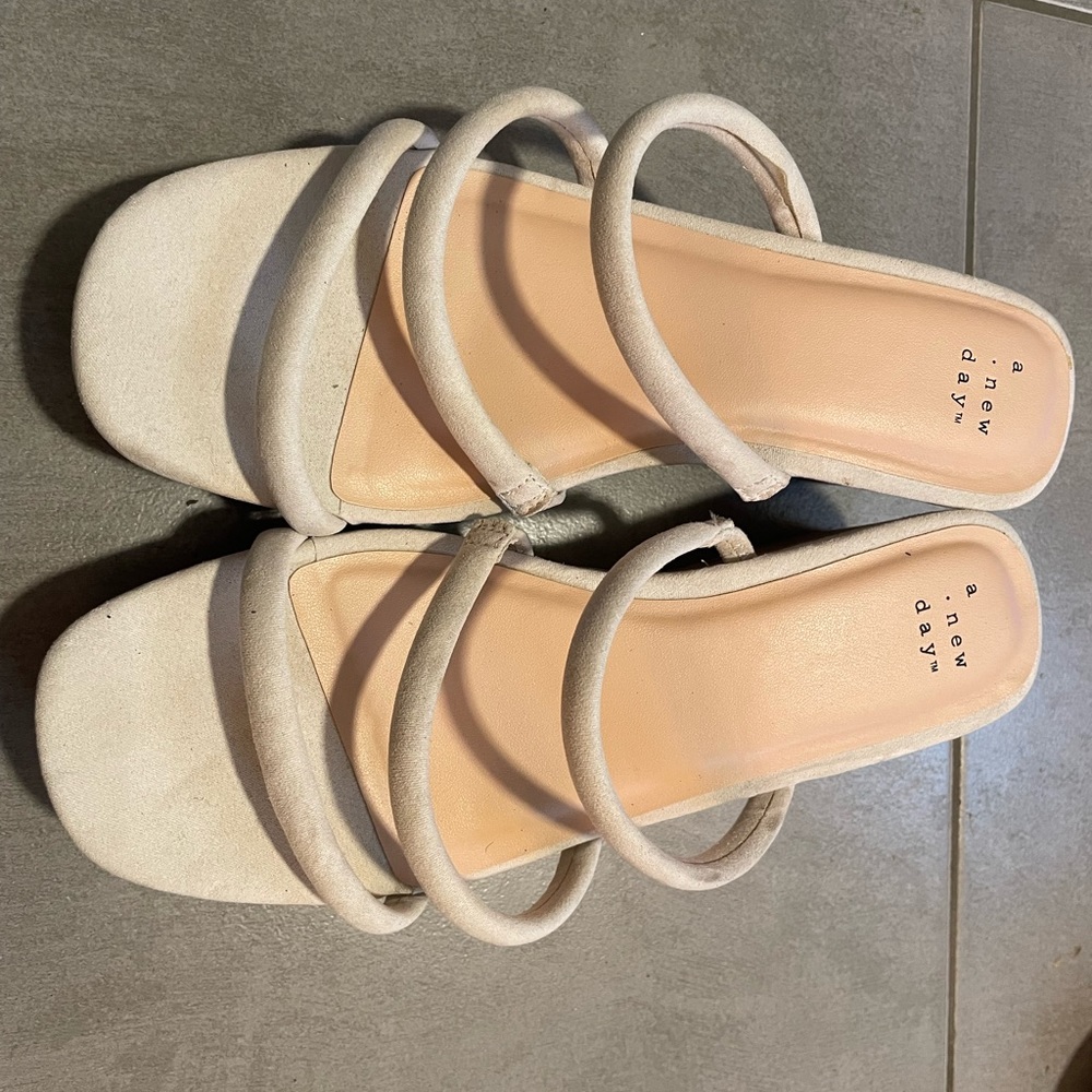 Straps faux suede wedge sandals